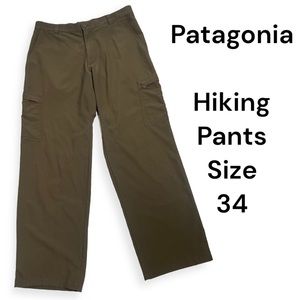 Patagonia olive green cargo hiking pants size 34
